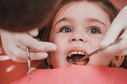 Pediatric dental patient exam